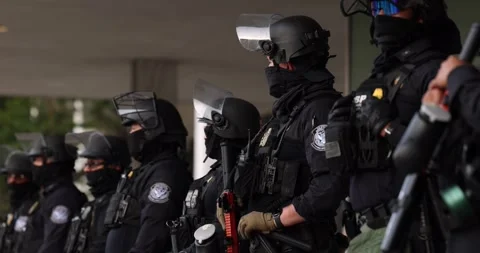 Immigration Customs Enforcement ICE Protest Los Angeles CBP Stock Footage 311086900