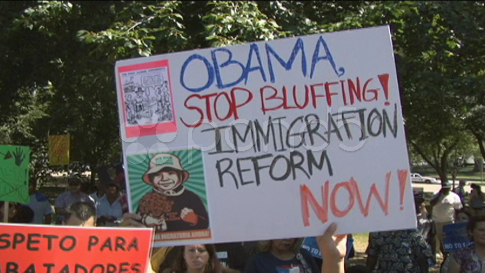 immigration protest signs