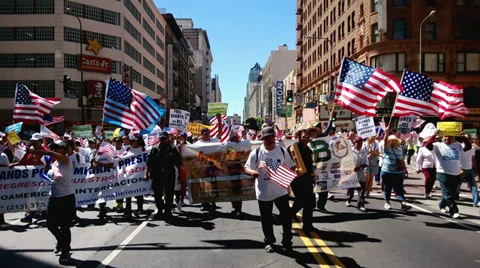 Immigration Reform Rally Stock Footage