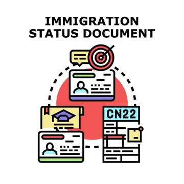 Immigration status document concept vector illustration Stock Illustration