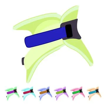 Immobilization cervical neck collar vector cartoon graphic 库存插图