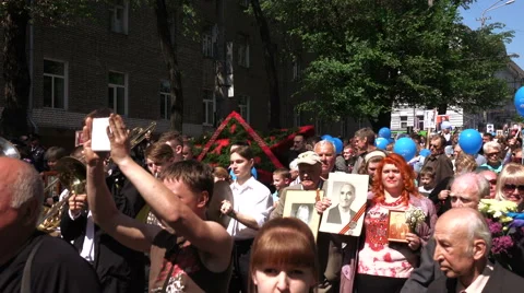 Immortal regiment May 9 Vídeos de archivo 63185295