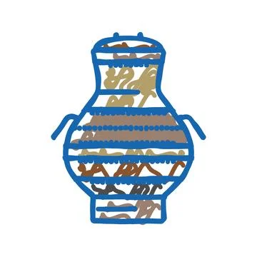 Immortality elixir taoism icon doodle illustration Stock Illustration