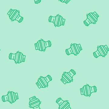 Immortality elixir taoism line seamless pattern Stock Illustration