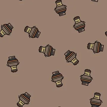 Immortality elixir taoism vector seamless pattern Stock Illustration