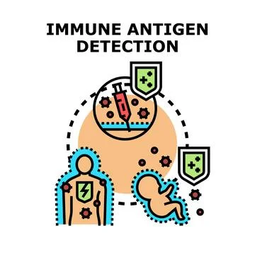 Immune antigen detection protecting human, infant health Stock Illustration