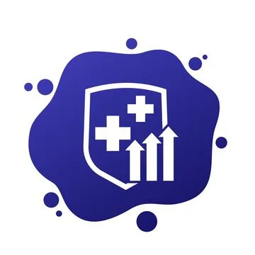 Immune booster icon, boost immunity vector Stock Illustration