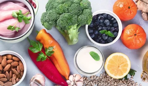 Immune boosting health food selection Stock Footage 166380868
