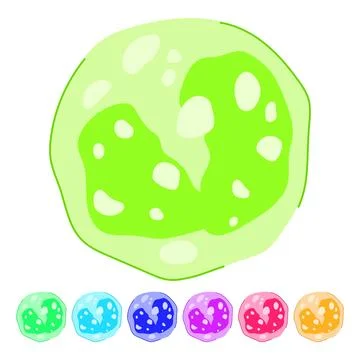 Immune cell representing microbiology and body defense graphic Stock Illustration