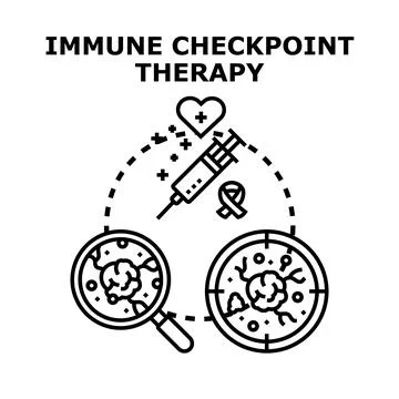 Immune checkpoint therapy targeting tumor disease cells Stock Illustration