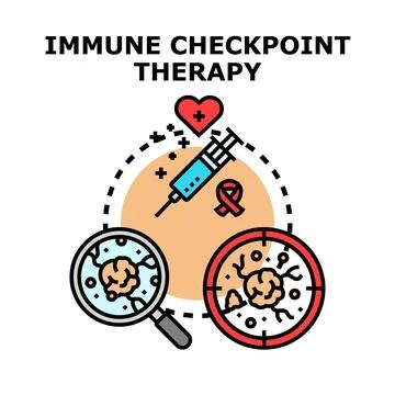 Immune checkpoint therapy targeting tumor disease cells Stock Illustration