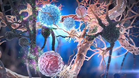 The immune response is how your body recognizes and defends itself against ba Stock Illustration