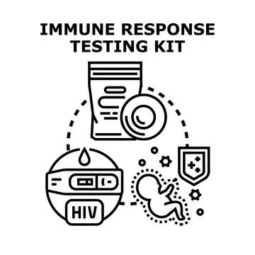 Immune response testing kit protecting fetus health Stock Illustration