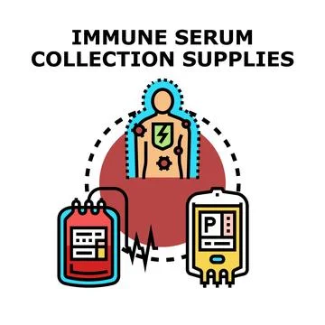 Immune serum collection process vector illustration Stock Illustration
