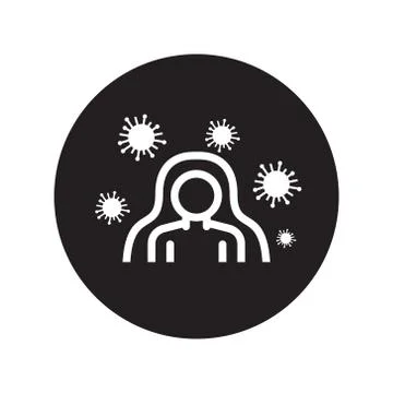 Immune system line icon, vector illustration Stock Illustration