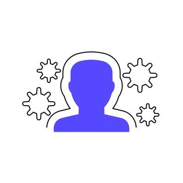 Immune system or immunity icon on white Stock Illustration
