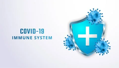 Immune System Shield Concept. Corona Virus 2020 virus disease. Covid-19 outbr Stock-Illustration