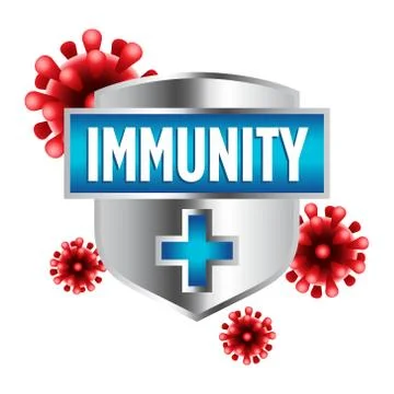 Immune system shield Protecting From Virus Stock Illustration