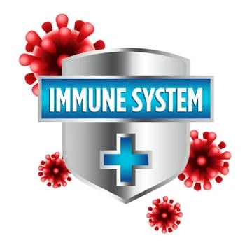 Immune system shield Protecting From Virus Stock Illustration