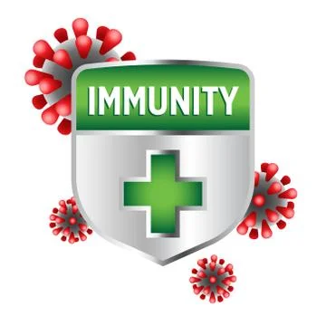 Immune system shield Protecting From Virus Stock Illustration