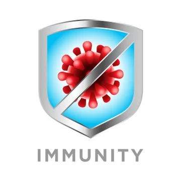 Immune system shield Protecting From Virus Stock Illustration