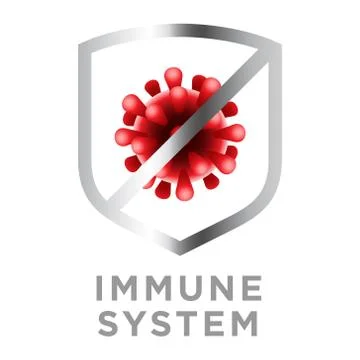Immune system shield Protecting From Virus Stock Illustration