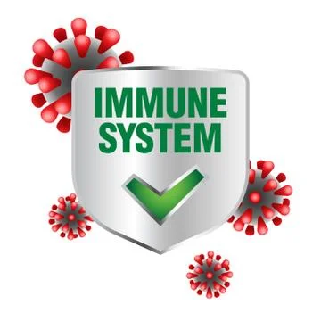 Immune system shield Protecting From Virus Stock Illustration