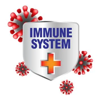 Immune system shield Protecting From Virus Stock Illustration
