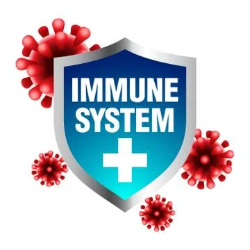 Immune system shield Protecting From Virus Stock Illustration