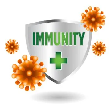 Immune system shield Protecting From Virus Stock Illustration