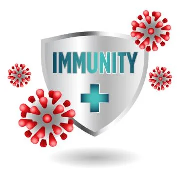 Immune system shield Protecting From Virus Stock Illustration