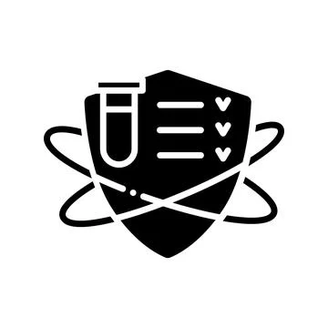 Immune system testing glyph icon Stock Illustration