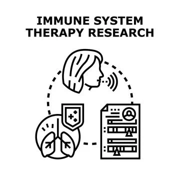 Immune system therapy research concept vector Stock Illustration