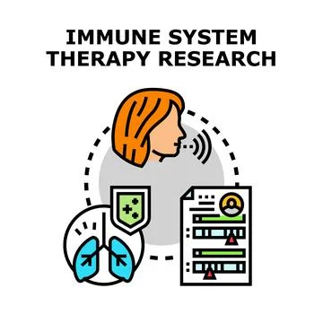 Immune system therapy research concept vector Stock Illustration