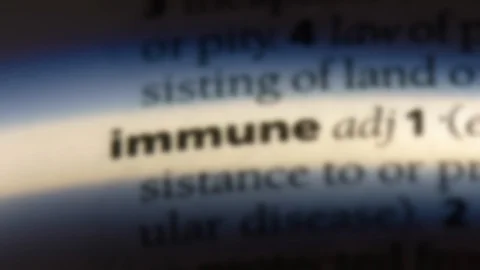 Immune word in a dictionary. Video stock 99560836