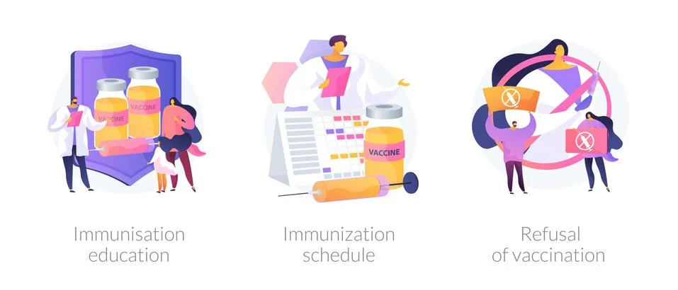 Immunisation policy and implementation abstract concept vector i Stock Illustration