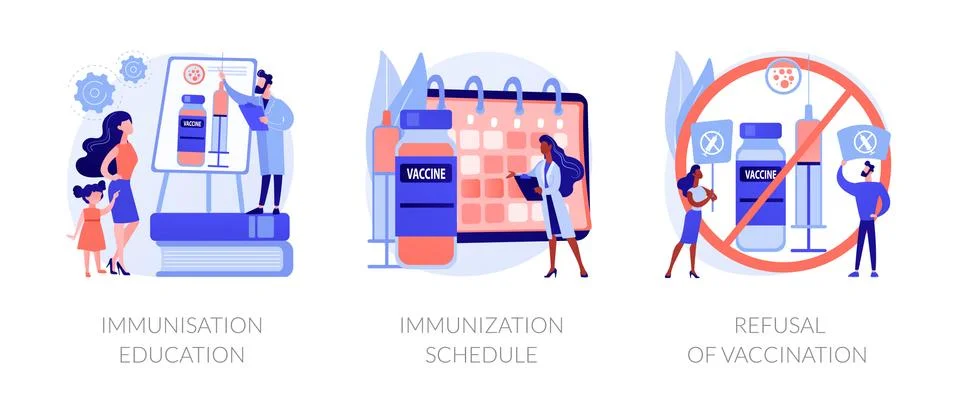 Immunisation policy and implementation abstract concept vector i イラスト素材