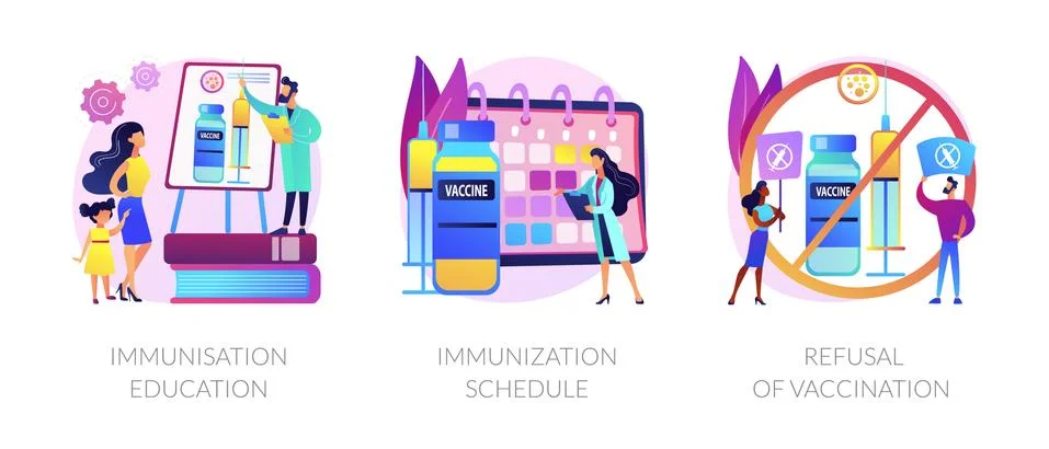Immunisation policy and implementation abstract concept vector i Stock Illustration