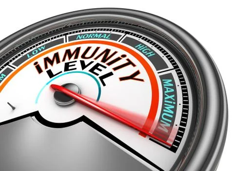 Immunity conceptual meter indicate maximum Stock Illustration