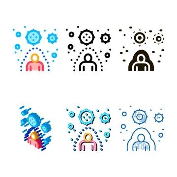Immunity human protection against harmful designs viruses icon vector outline Stock Illustration