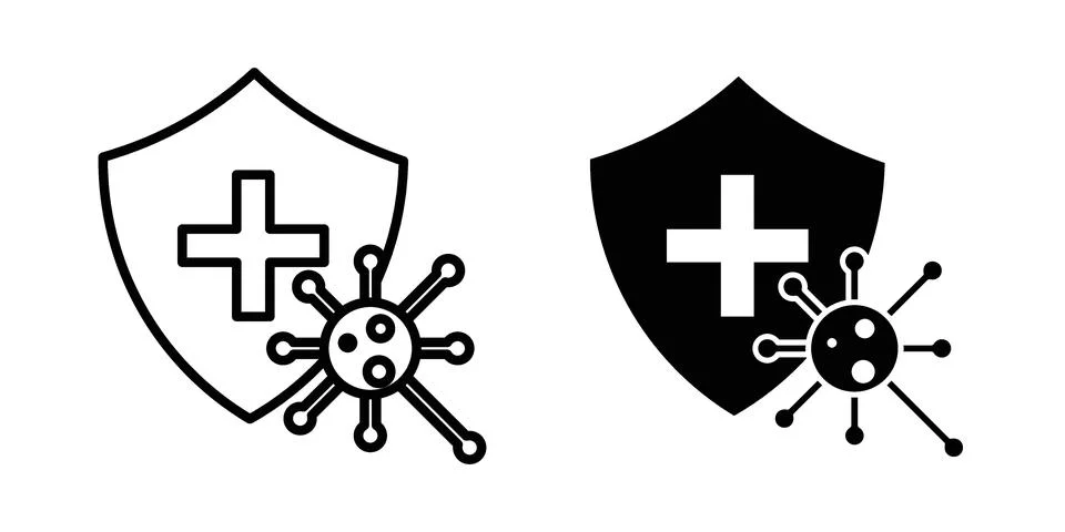 Immunity icon vector design illustrations Stock Illustration