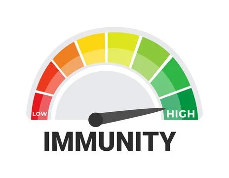 Immunity Level Indicator Vector Illustration, Color Coded Immune Response Gauge Stock Illustration