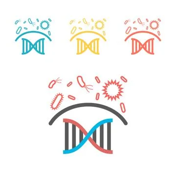 Immunity system line icon. Human immune system vector design. Virus and bacteria Stock Illustration