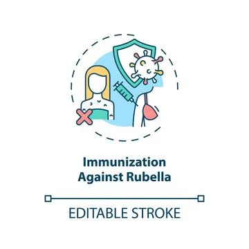 Immunization against rubella concept icon Stock-Illustration