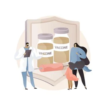 Immunization education abstract concept vector illustration. 스톡 일러스트