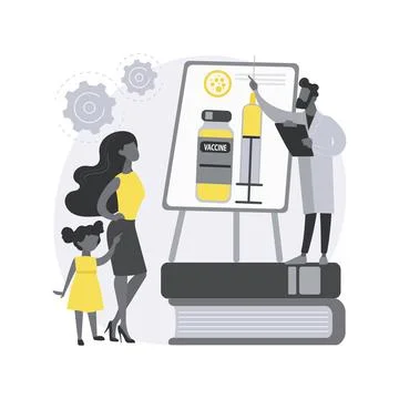 Immunization education abstract concept vector illustration. Stock Illustration