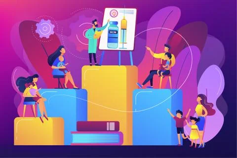 Immunization education concept vector illustration. Stock Illustration