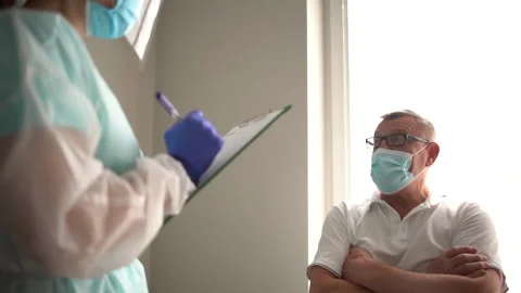 Immunization of the population from risk groups, vaccination in a nursing home Video stock 151164545