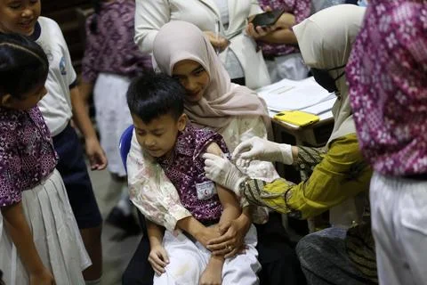 Immunization program for school children in Banda Aceh, Indonesia - 06 Nov 2025 Stock Photos