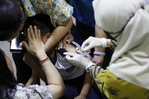 Immunization program for school children in Banda Aceh, Indonesia - 06 Nov 2025 Stock Photos